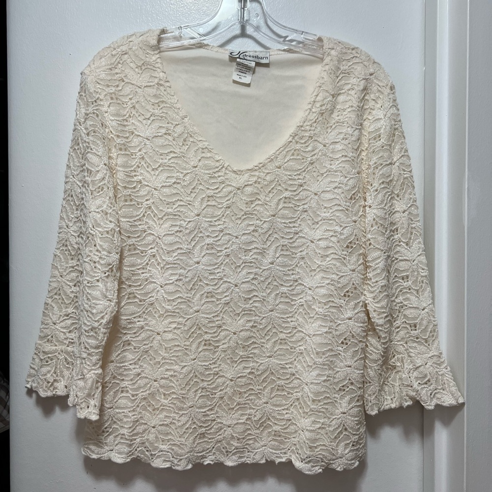 Stretchy V-Neck 3/4 Sleeves